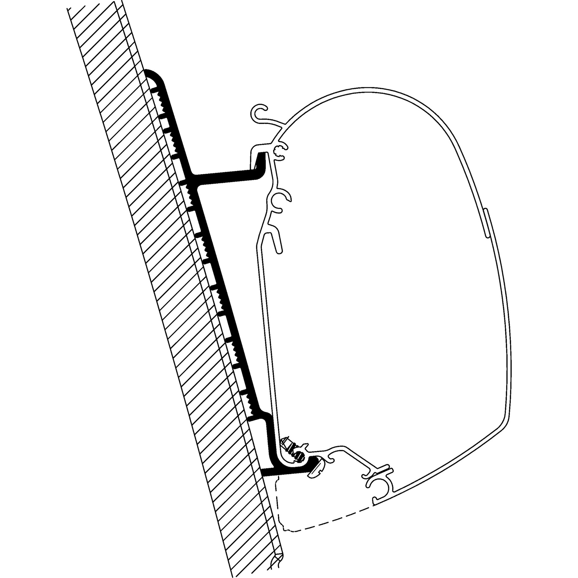 Product image 1 of the product “Adapter High Roof H3 für Fiat Ducato ab Bj. 2006/07 zu TO Serie 5 ”